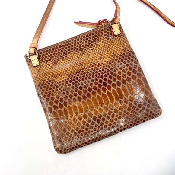 Dooney & Bourke Snake-Print Northstyle Triple Zip Crossbody Letter Carrier Purse - Picture 3 of 11